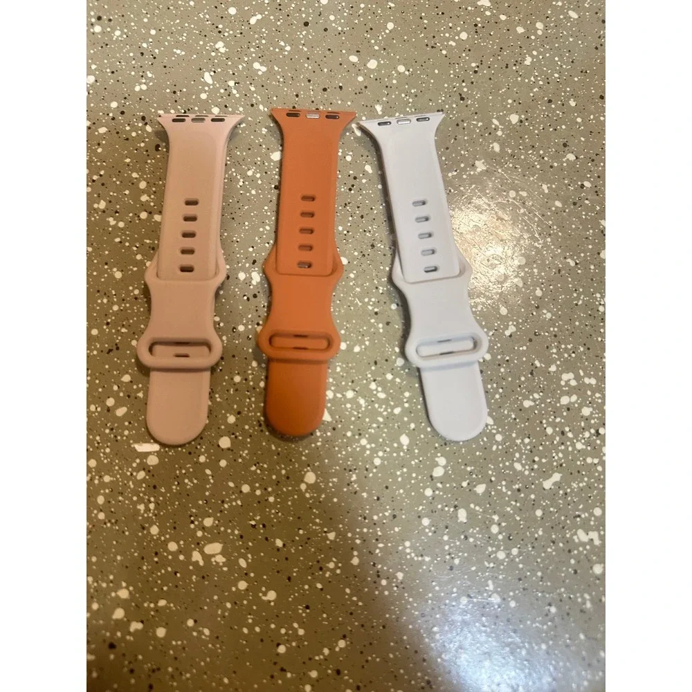 Floral Carved Silicone Watch Bands‎ for Apple Watch 38mm 40mm 41mm 42mm 44mm 45m